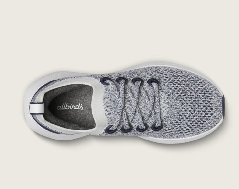 Allbirds Women's Tree Dasher 2 sneakers Blizzard White Blue size 7